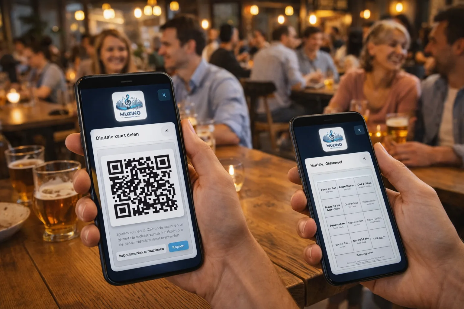 Sfeerbeeld van een horeca-avond met muziekbingo